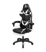 Кресло геймерское Kruger&Matz GX-150 с подставкой для ног Black/White