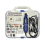 Гравер ROYCE з комплектом фрезерувальних насадок та гнучким валом потужність 135 Вт, фото 2