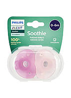 Пустышка для девочек Philips Avent scf099 22 soothie 0-6 мес 2 шт Розовый (8710103991618) XN, код: 7750748