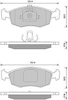 Тормозные колодки дисковые NISSAN NP200 / FIAT DOBLO (223_) 1996-2016 г.