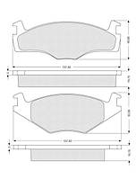 Гальмівні колодки дискові VW GOLF (1H1) / VW CADDY (14) 1973-2009 р.