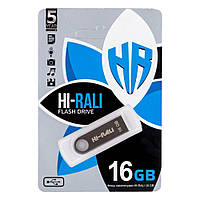 USB-накопичувач Hi-Rali Shuttle 16 gb USB Flash Drive 2.0 Steel UN, код: 7827036