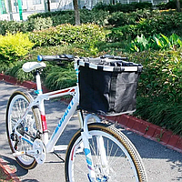 Кошик-сумка передня для велосипеда на кермо складаний велокошик Найкраща ціна