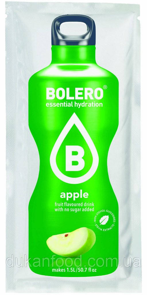 Bolero Drinks без цукру ЯБЛУКО, 9 г