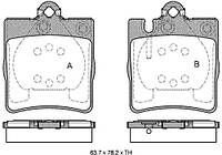 Тормозные колодки дисковые MERCEDES-BENZ CLK (C208) 1993-2011 г.