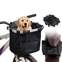 Кошик для велосипеда на кермо коляска для тварин складаний кошик для собак Найкраща ціна