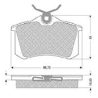 Тормозные колодки дисковые AUDI A3 (8P7) / AUDI TT (8N3) 1994-2022 г.