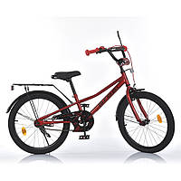Велосипед двухколесный детский 20 дюймов с подножкой и ручным тормозом Profi Prime MB 20011-1 Красный