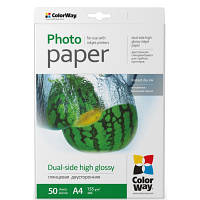 Фотопапір ColorWay A4 155г Glossy 50ст. (PGD155050A4) h