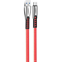 Дата кабель USB 2.0 AM to Micro 5P 1.0m zinc alloy red ColorWay CW-CBUM011-RD n