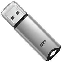 USB флеш наель Silicon Power 64 GB Silicon M02 Aluminum Silver USB 3.2 SP064GBUF3M02V1S n