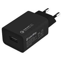 Зарядное устройство ColorWay 1USB Quick Charge 3.0 (18W) black + cable micro USB (CW-CHS013QCM-BK) p