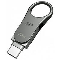USB флеш наель Silicon Power 32GB Mobile C80 Silver USB 3.2 SP032GBUC3C80V1S n