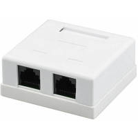 Компьютерная розетка RJ45x2 UTP cat.5e Kingda KD-WP6035-C5e n