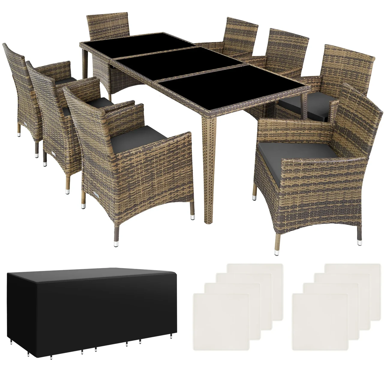 Комплект мебели из ротанга Monaco стол со стульями + чехлы! - фото 1 - id-p2185942485