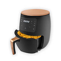 Аерофритюрниця аерогриль для смаження без масла Air Fryer мультипіч на 6л 1800 Вт Чорна