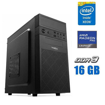 Ігровий ПК Vinga CS112B MT/ Xeon E3-1240 v3/ 16 GB RAM/ 256 GB SSD + 2000 GB HDD/ Radeon Pro W6600 8GB, фото 2