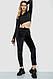 Спорт штани жіночі велюрові, колір чорний, 244R5569, фото 2