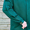 Адаптивна кофта при травмуванні, двунитка Kirasa зелена 52 (Арт KI4280-2), фото 4