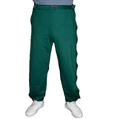 Адаптивні штани при травмуванні, двунитка Kirasa зелені (Арт KI4220)