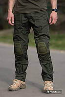 Тактические штаны с наколенниками+ ФЛЕКС вставки олива S-3XL