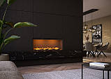 Електрокамін паровий Faber by Dimplex E-Slim Linear 1200-450 фронтальний зі справжнім 3D ефектом полумʼя, звуком та обігрівом (з, фото 10