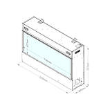 Електрокамін паровий Faber by Dimplex E-Slim Linear 1200-450 фронтальний зі справжнім 3D ефектом полумʼя, звуком та обігрівом (з, фото 2