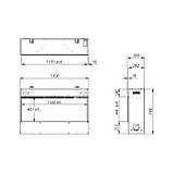 Електрокамін паровий Faber by Dimplex E-Slim Linear 1200-450 фронтальний зі справжнім 3D ефектом полумʼя, звуком та обігрівом (з, фото 3