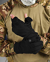 Перчатки Черные Patriot BH откидные пальцы, резиновые накладки black ВТ6004 ТМ