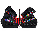 Професійні кольорові олівці з грифелем на масляній основі KALOUR 180 кольорів в нейлоновому футлярі, фото 3