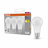 Osram Набір ламп 3шт LED E27 10Вт 2700К 1055Лм A60, фото 3