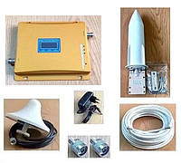 Усилитель мобильной связи и интернета SL-1770-GDW 900/1800/2100 c антеннами, комплект, 350 кв. м.