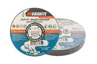 Диск абразивний відрізний для металу GRANITE 125х1.0х22.2 мм 10 шт 8-04-120PC