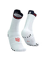 Шкарпетки спортивні компресійні Compressport Pro Racing Socks V4.0 Run High, White/Blues, T4 (45-48)