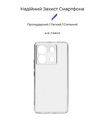 Чохол накладка ArmorStandart TPU Air для Xiaomi Redmi Note 13 Pro 5G / Poco X6 5G Camera cover Clear, фото 3