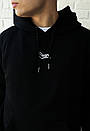 Чорне худі з білою вишивкою Staff black logo, фото 4