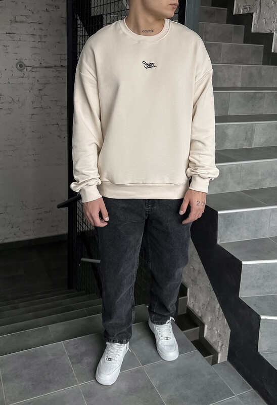 Базовий світлий світшот Staff milk logo oversize