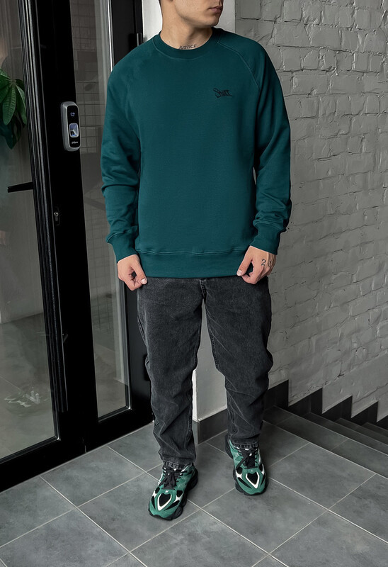 Чоловічий темно-зелений світшот Staff dark green logo