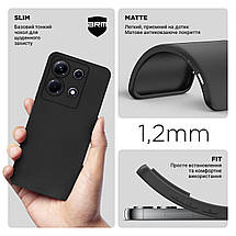 Чохол накладка TPU Armorstandart Matte Slim Fit для Infinix Note 30 4G (X6833B) Camera cover Black (ARM69014), фото 4