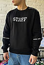 Чорний брендований світшот Staff black logo, фото 4