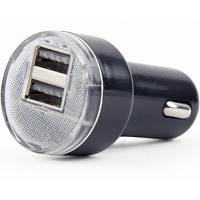 Зарядное устройство EnerGenie USB 2.1A black EG-U2C2A-CAR-02 n