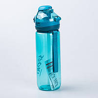 УЦІНКА Пляшка для води з трубочкою 720 мл спортивна фляга прозора для напоїв з дозатором
