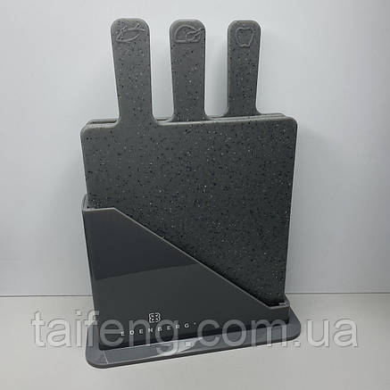 Набір обробних дощок на підставці 4 предмети Edenberg EB-11982 Grey, фото 3