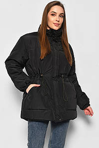 Куртка жіноча демісезонна чорного кольору 178517P