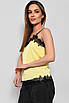 Майка жіноча з мереживом жовтого кольору р.44-46 178231T Безкоштовна доставка, фото 2