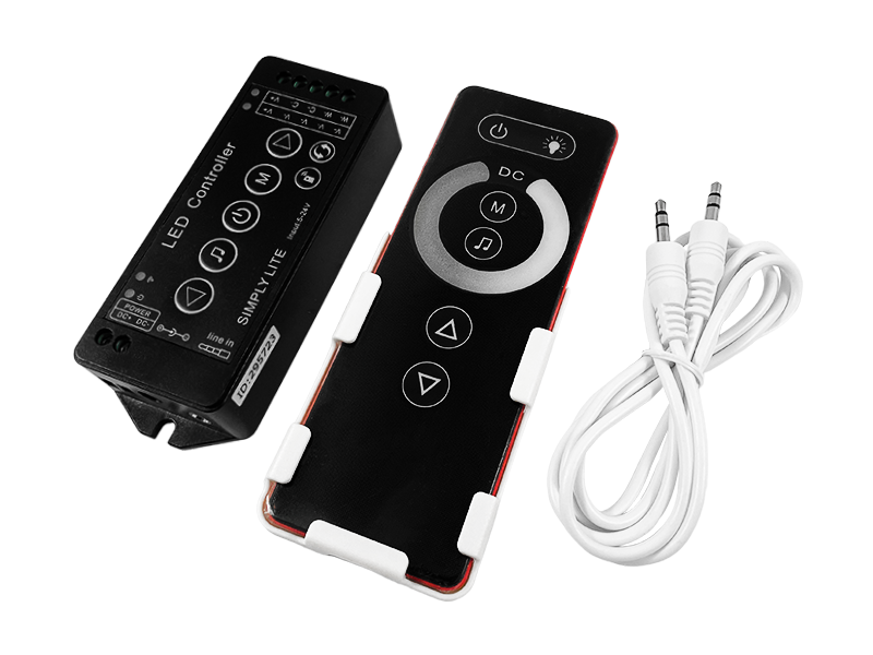 Розумний димер для світлодіодної стрічки Smart RF Music 12A 5-24V радіо сенсорний 6 кнопок 2 канали