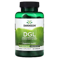 DGL Деглицирризированная солодка 700 мг 90 капс лечение язвы желудка гастрита Swanson США