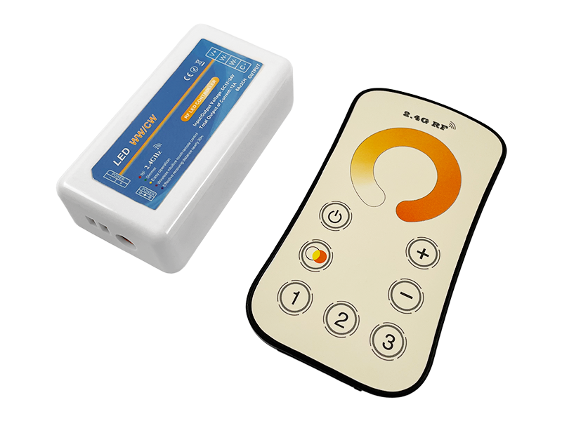 Контролер W+WW RF 2 канали 12A 2.4G 12-24V радіо сенсорний 7 кнопок, фото 1