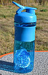 Шейкер спортивний (пляшка) BlenderBottle SportMixer Flip 28oz/820ml Cyan, фото 6