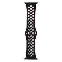 Ремешок для Apple Watch Band Silicone Nike + Protect Case 38 40mm Черно-Пудровый XN, код: 6974374